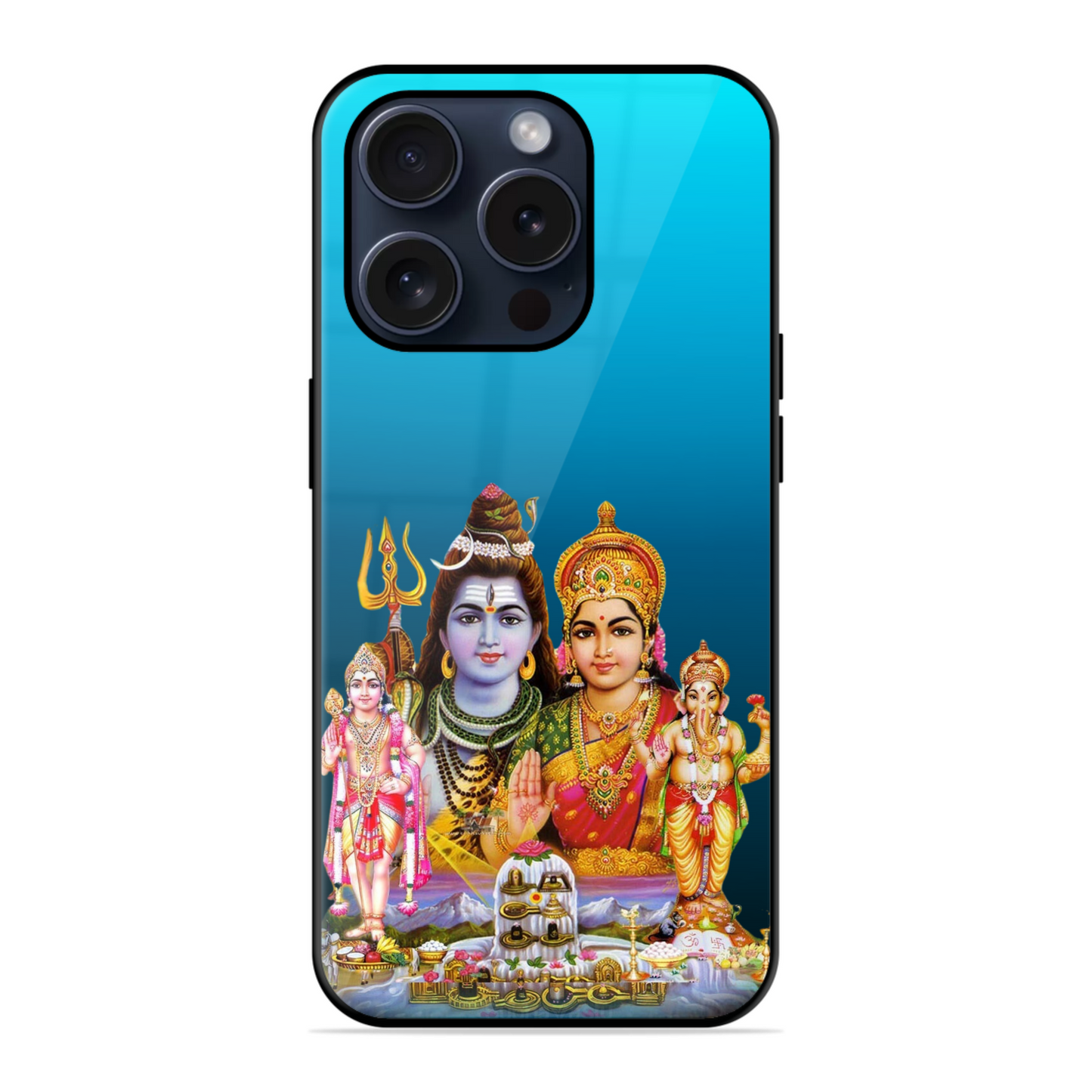 Lord Shiva Parvathi Family Hybrid Glossy Case