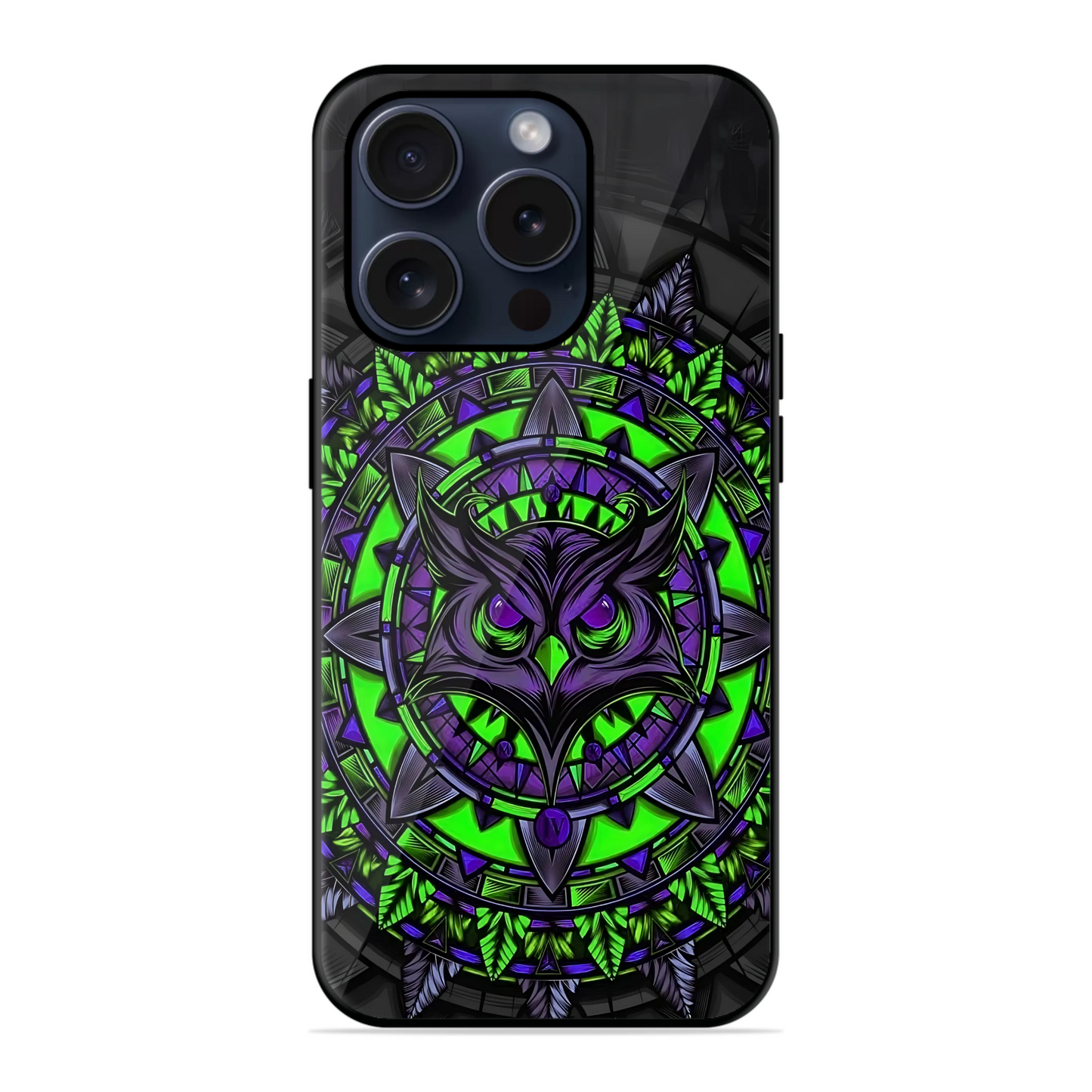 Green Angry Owl Trendy Hybrid Glossy Case