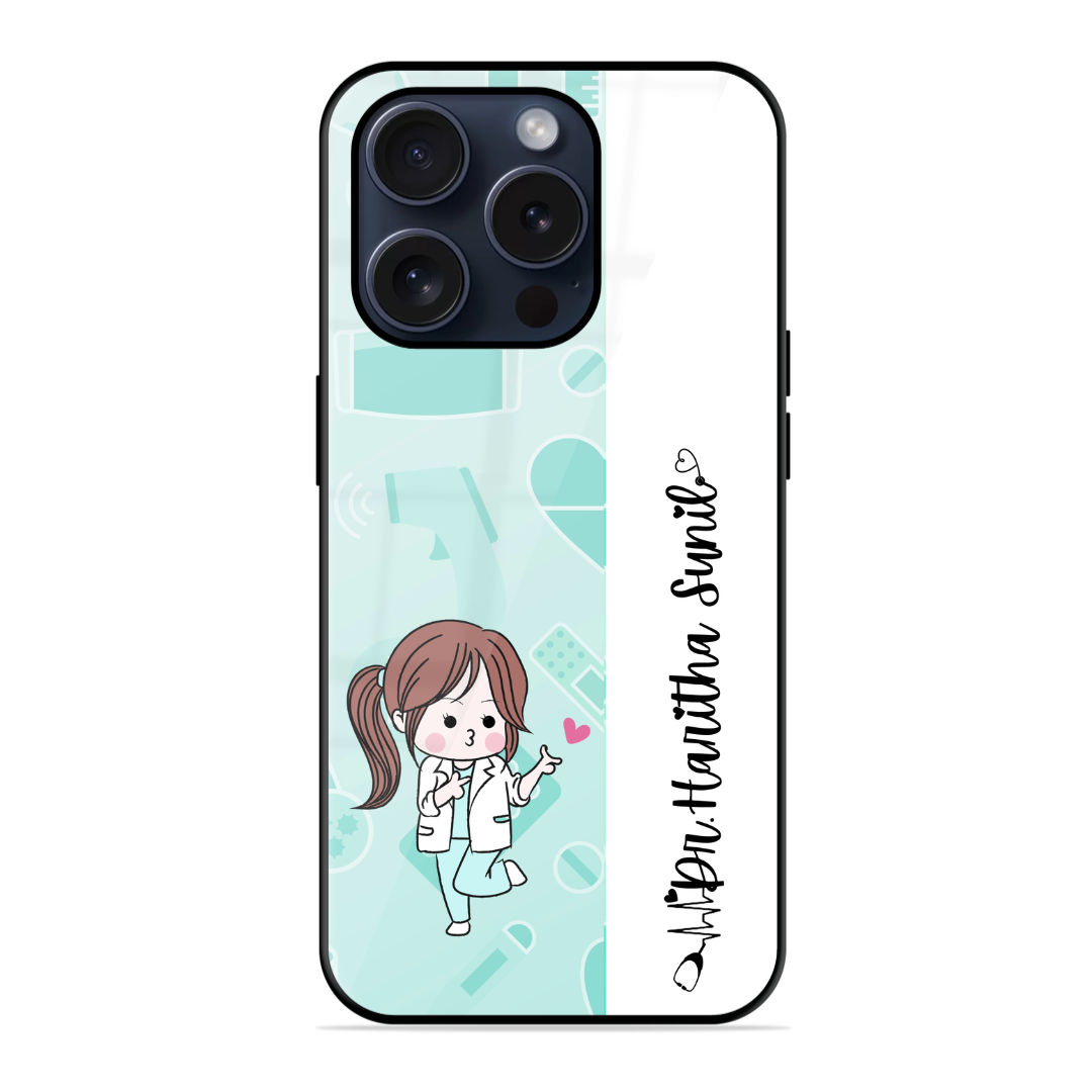 Female Doctor Glossy Name Case
