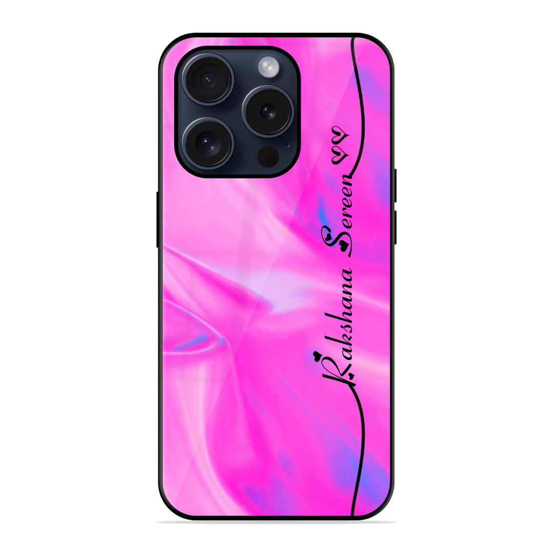 Trendy Pinkish Cute Glossy Name Case