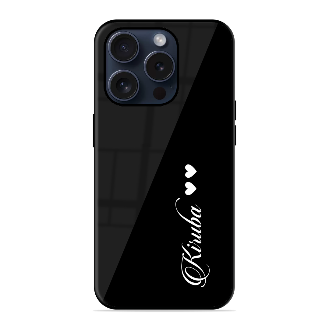 Trendy Blackish Glossy Name Case