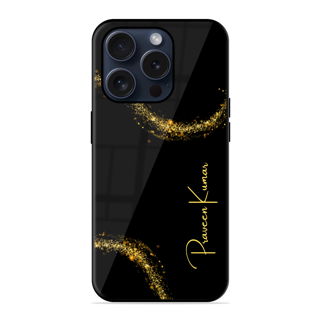 Golden Blackish Glossy Name Case