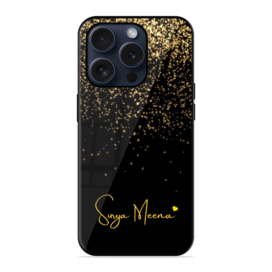 Golden Glitter Glossy Name Case