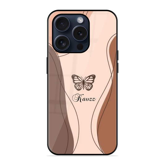 Cute Butterfly Glossy Name Case