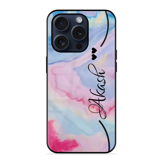 Marble Pattern Trendy Glossy Name Case