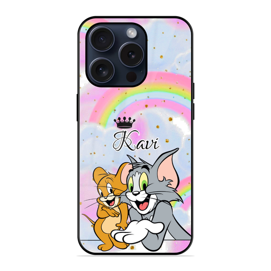 Cute Tom and Jerry Trendy Glossy Name Case