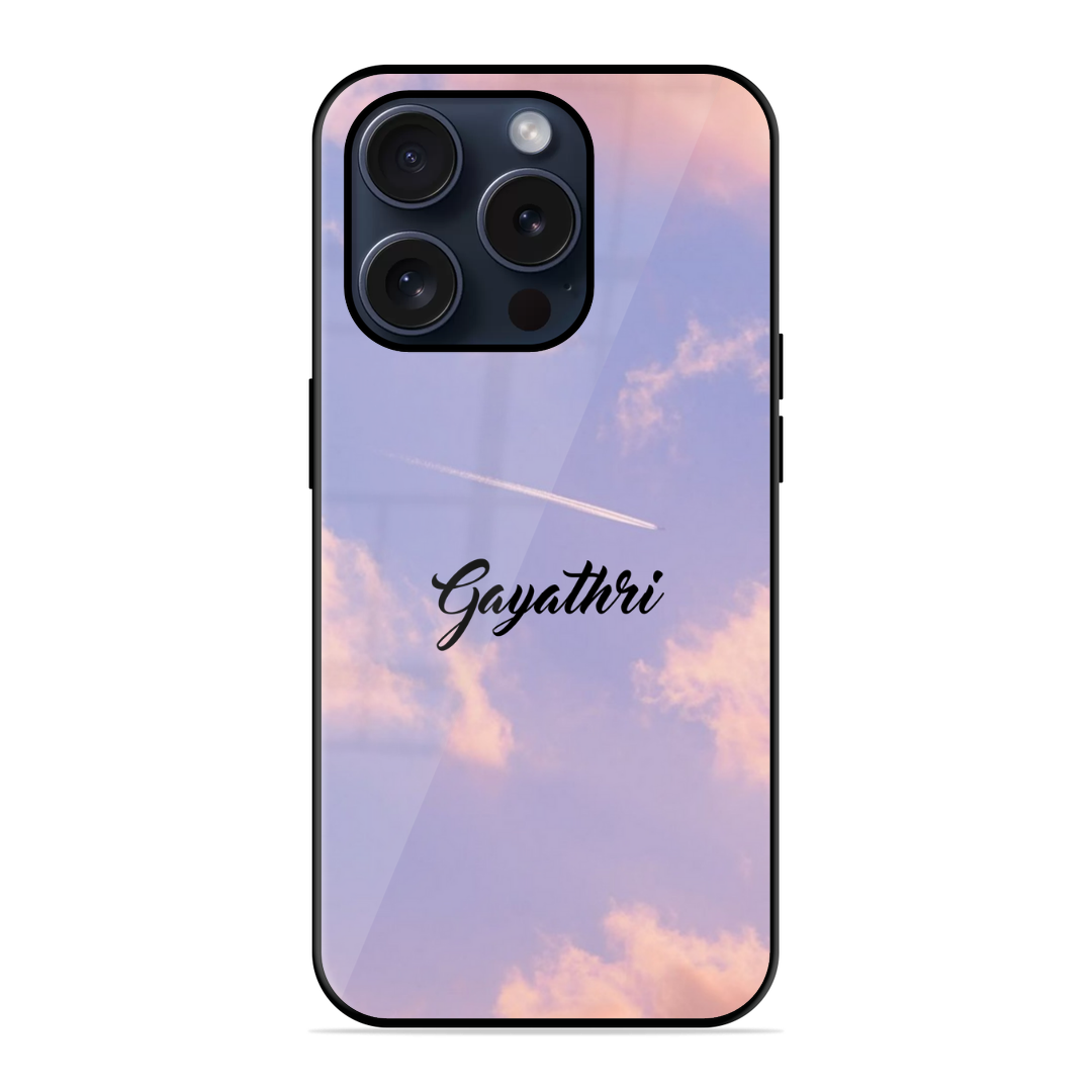 Sky Aesthetic Trendy Glossy Name Case