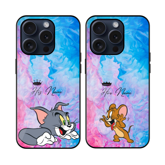 Cute Tom & Jerry Couple Glossy Case