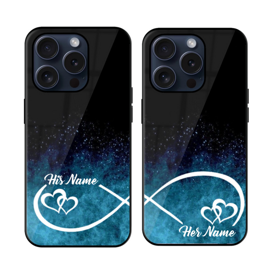 Cute Infinity Couple Glossy Case