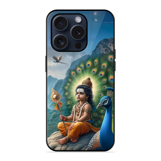 New Cute Murugar With Peacock Hybrid Glossy Case