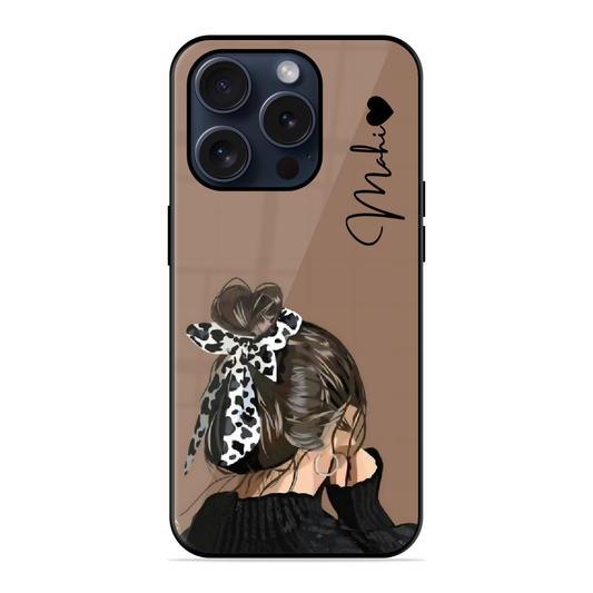 Cute Girl Browny Glossy Name Case