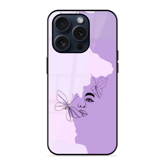 Purpule Butterfly Girly Trendy Hybrid Glossy Case