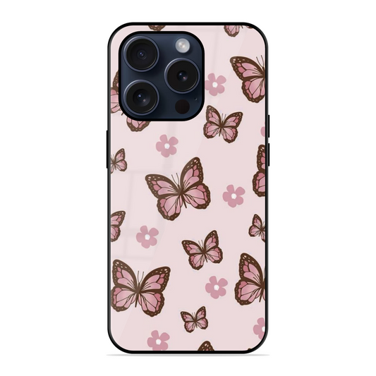 Pink Butterfly Trendy Hybrid Glossy Case