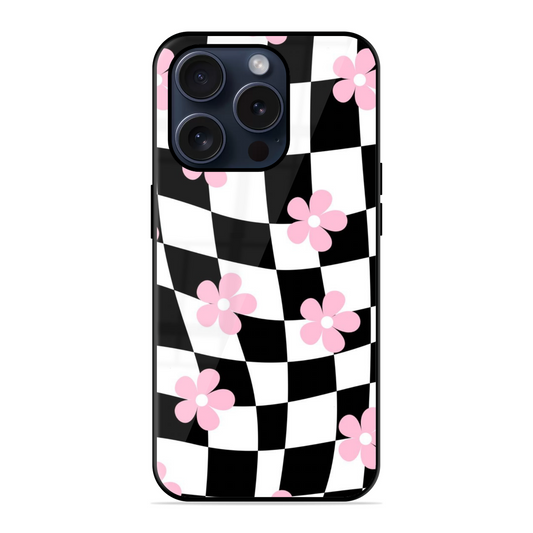 Chess Flower Trendy Hybrid Glossy Case