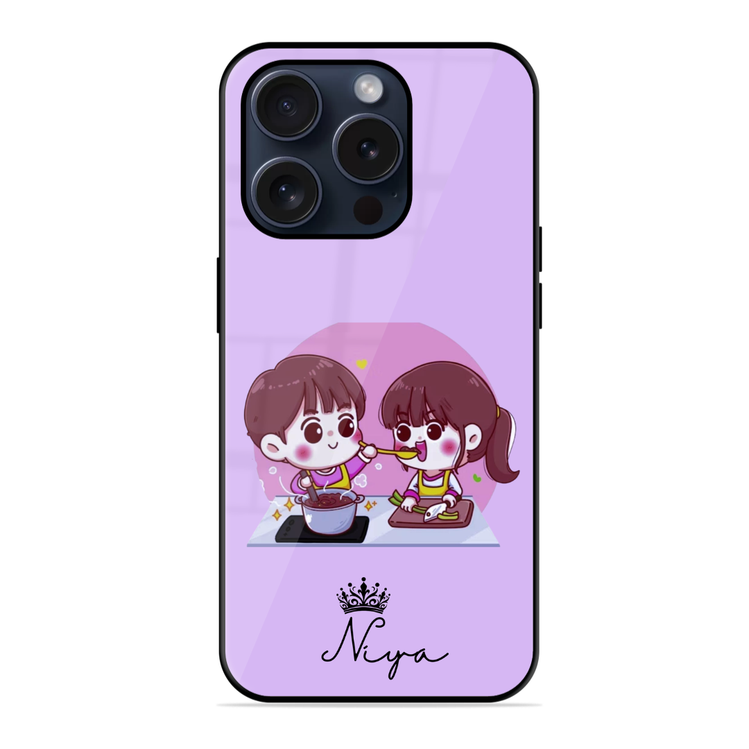 Couple Glossy Name  Case
