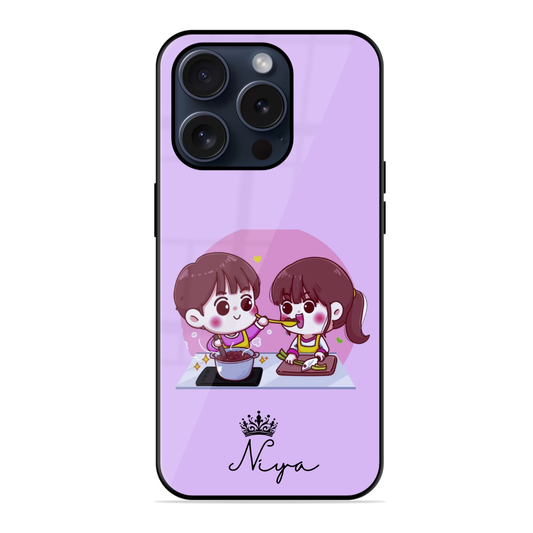 Couple Glossy Name  Case