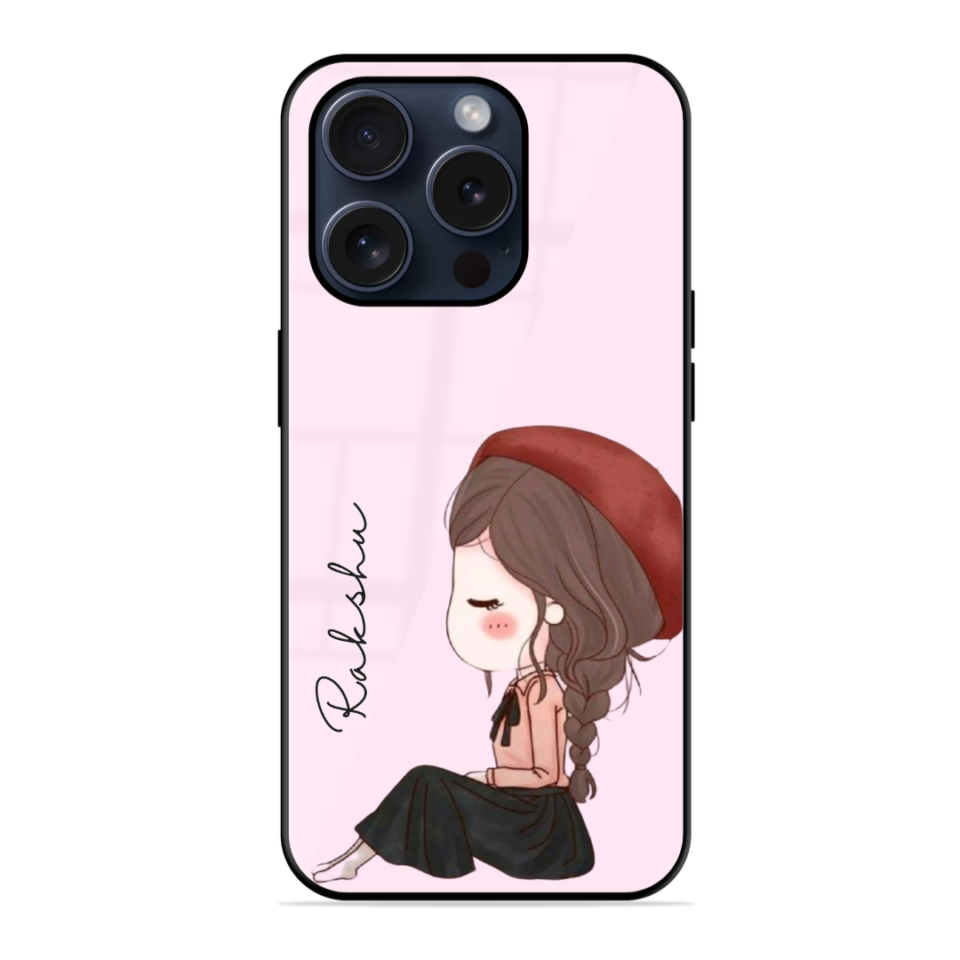 Alone Girl Glossy Name  Case
