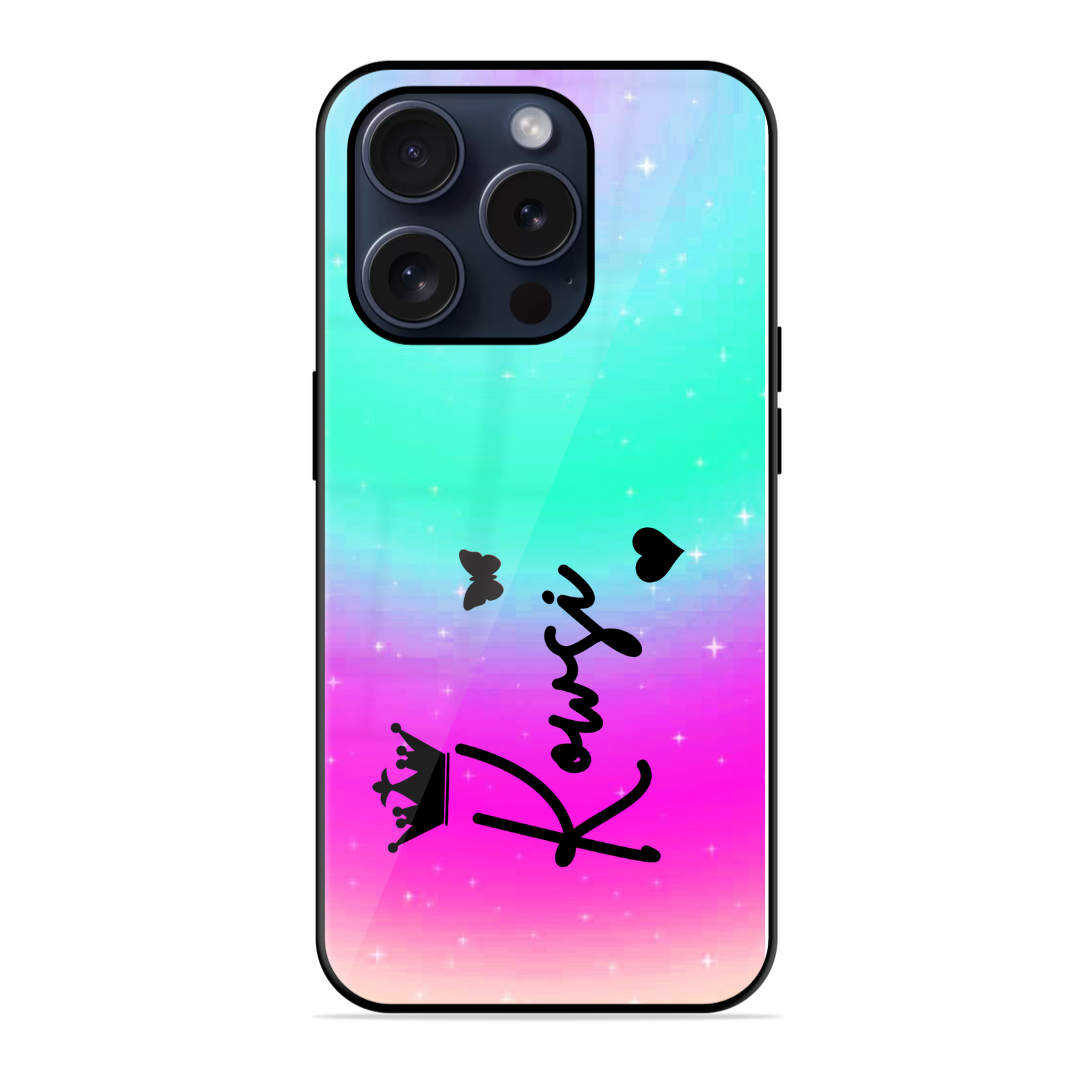Double Colour Glossy Name  Case