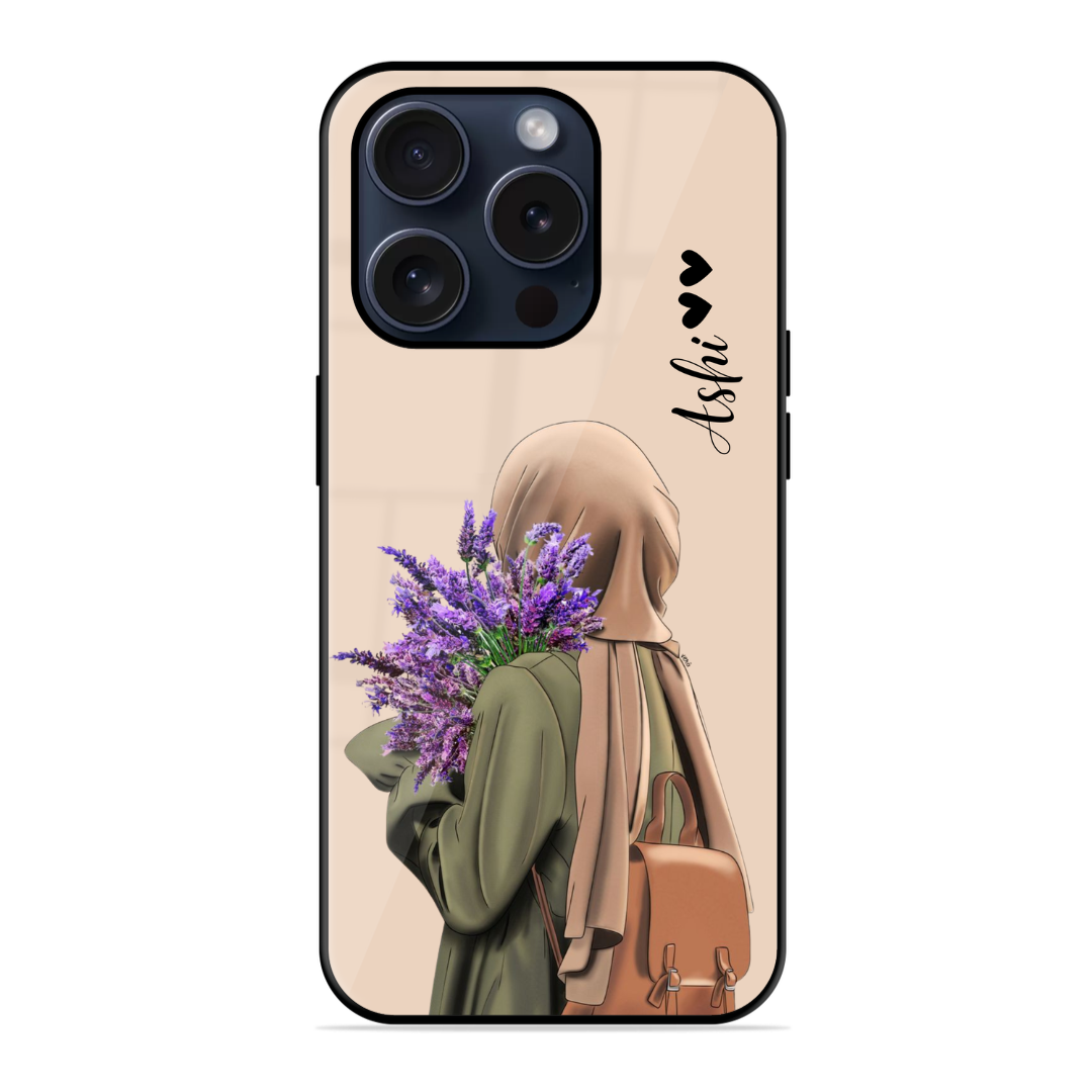 Hijab Girl Glossy Name Case